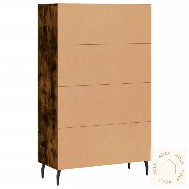 Highboard Røkt Eik 69,5X31X115 Cm Konstruert Tre