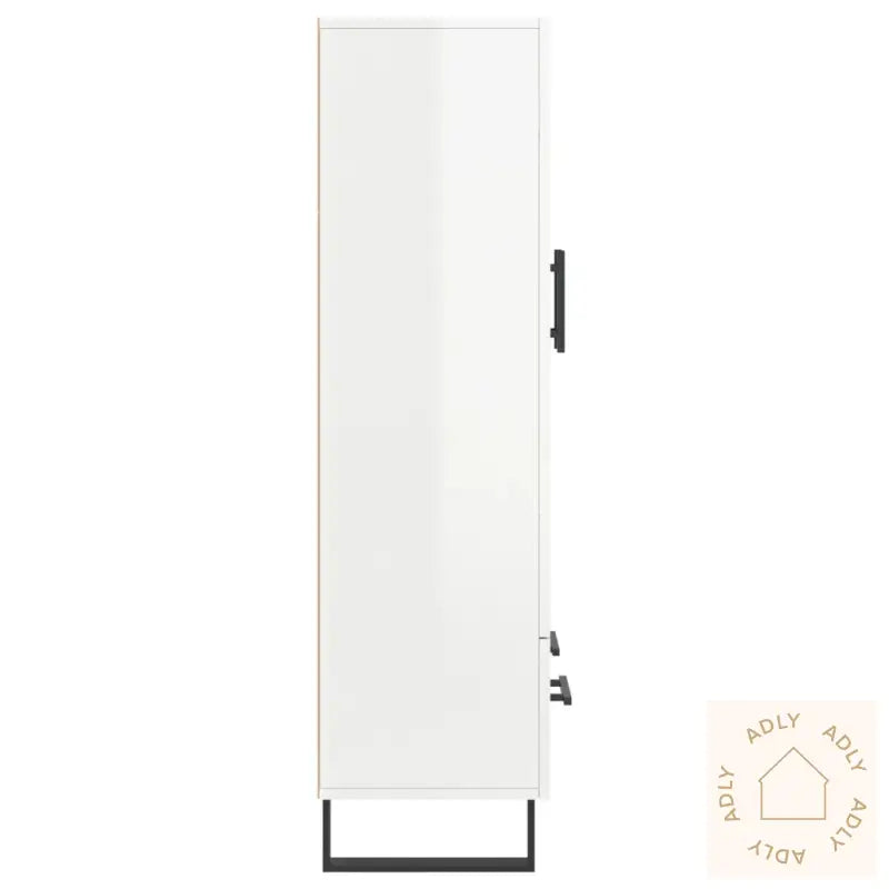 Highboard Høyglans Hvit 69,5X31X115 Cm Konstruert Tre