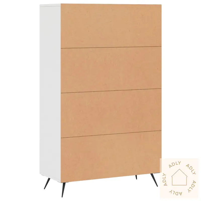 Highboard Hvit 69,5X31X115 Cm Konstruert Tre