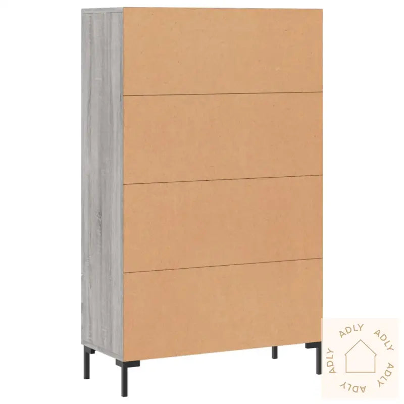 Highboard Grå Sonoma 69,5X31X115 Cm Konstruert Tre