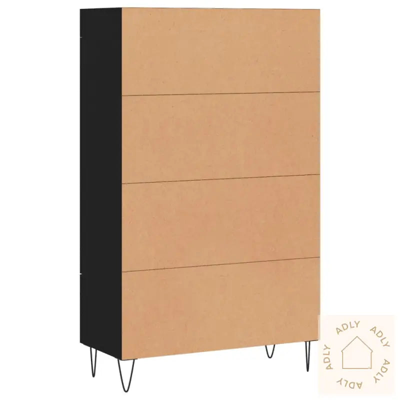 Highboard Svart 69,5X31X115 Cm Konstruert Tre