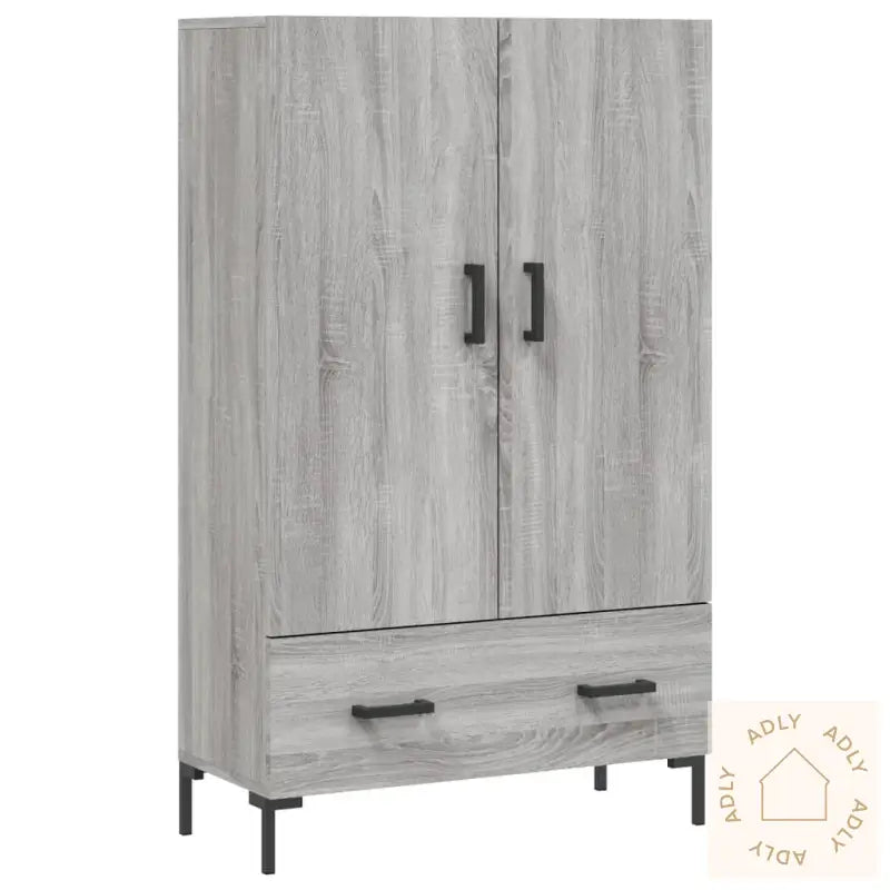 Highboard Grå Sonoma 69,5X31X115 Cm Konstruert Tre