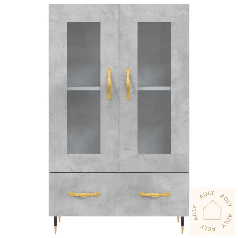 Highboard Betonggrå 69,5X31X115 Cm Konstruert Tre