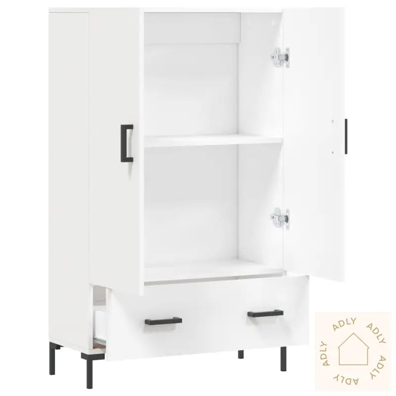 Highboard Hvit 69,5X31X115 Cm Konstruert Tre