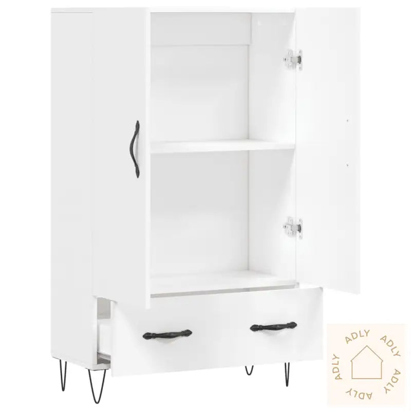 Highboard Hvit 69,5X31X115 Cm Konstruert Tre