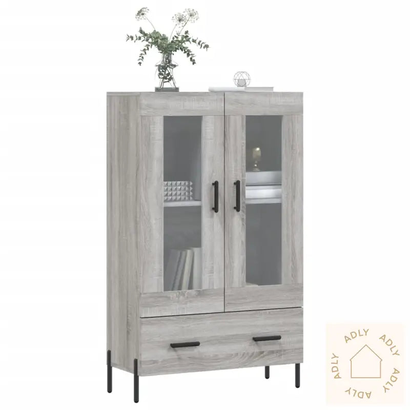 Highboard Grå Sonoma 69,5X31X115 Cm Konstruert Tre