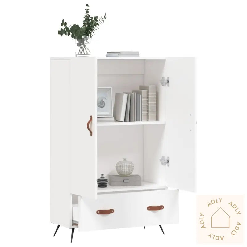 Highboard Hvit 69,5X31X115 Cm Konstruert Tre