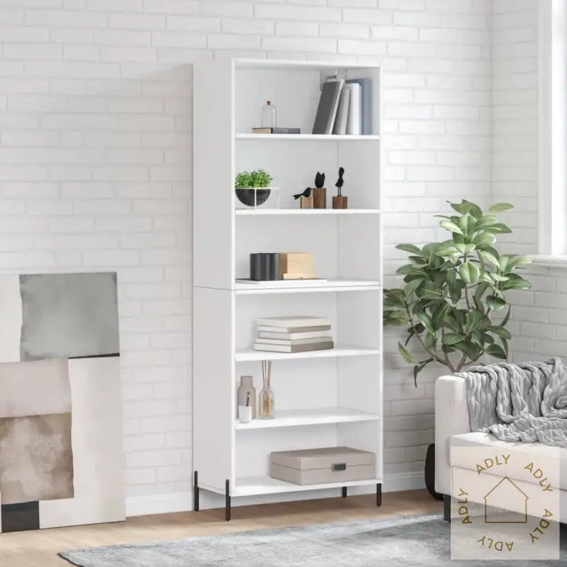 Highboard Hvit Konstruert Tre