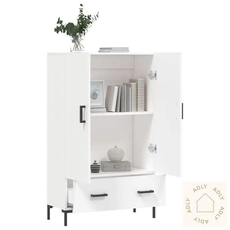 Highboard Hvit 69,5X31X115 Cm Konstruert Tre