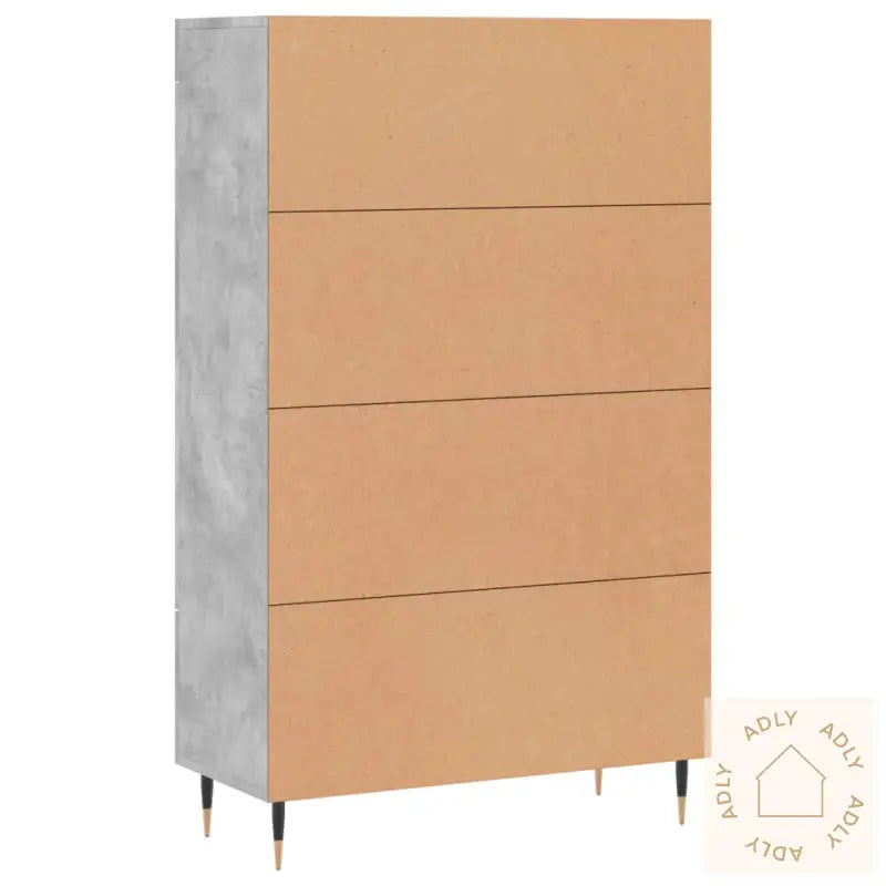 Highboard Betonggrå 69,5X31X115 Cm Konstruert Tre