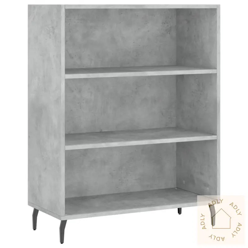 Highboard Betonggrå 69,5X32,5X180 Cm Konstruert Tre