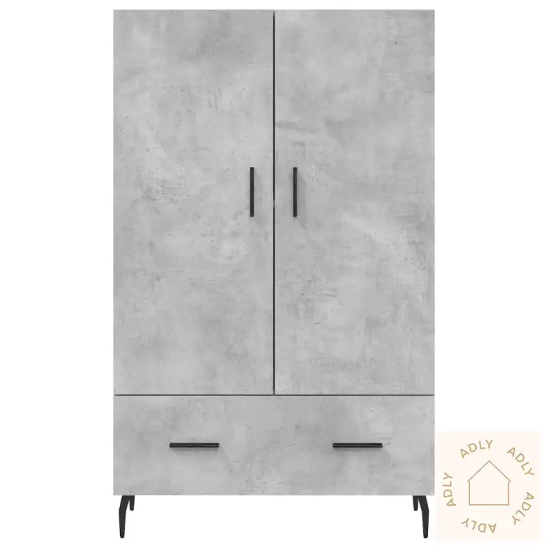 Highboard Betonggrå 69,5X31X115 Cm Konstruert Tre