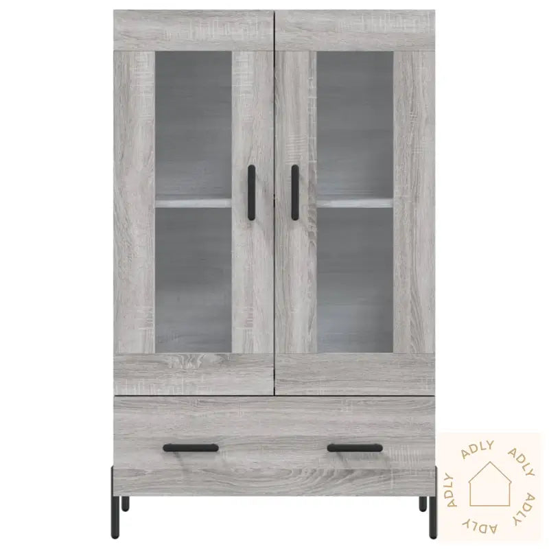 Highboard Grå Sonoma 69,5X31X115 Cm Konstruert Tre