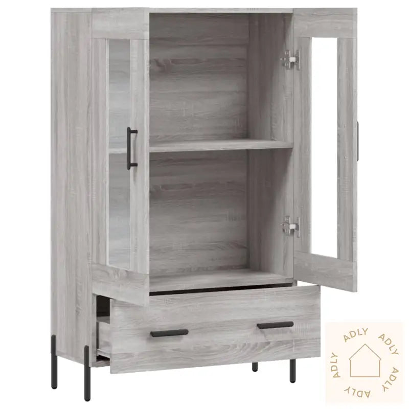 Highboard Grå Sonoma 69,5X31X115 Cm Konstruert Tre