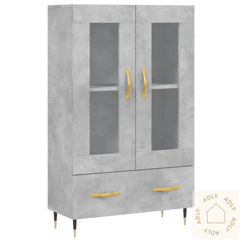Highboard Betonggrå 69,5X31X115 Cm Konstruert Tre
