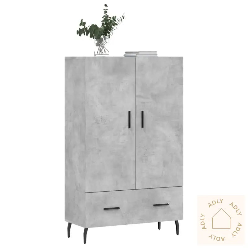 Highboard Betonggrå 69,5X31X115 Cm Konstruert Tre