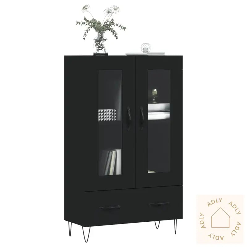 Highboard Svart 69,5X31X115 Cm Konstruert Tre