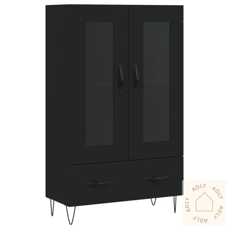 Highboard Svart 69,5X31X115 Cm Konstruert Tre