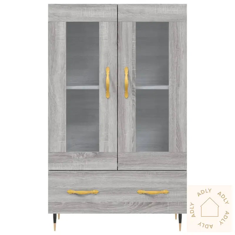 Highboard Grå Sonoma 69,5X31X115 Cm Konstruert Tre