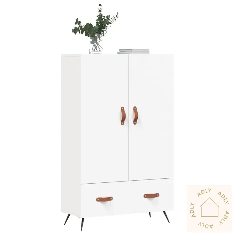 Highboard Hvit 69,5X31X115 Cm Konstruert Tre