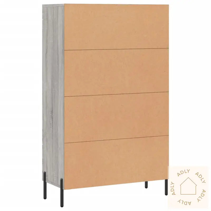 Highboard Grå Sonoma 69,5X31X115 Cm Konstruert Tre