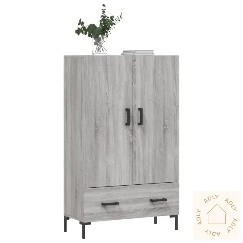 Highboard Grå Sonoma 69,5X31X115 Cm Konstruert Tre