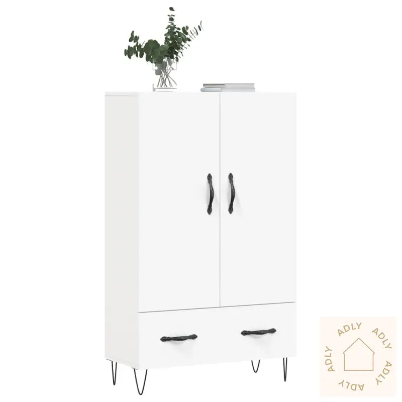 Highboard Hvit 69,5X31X115 Cm Konstruert Tre