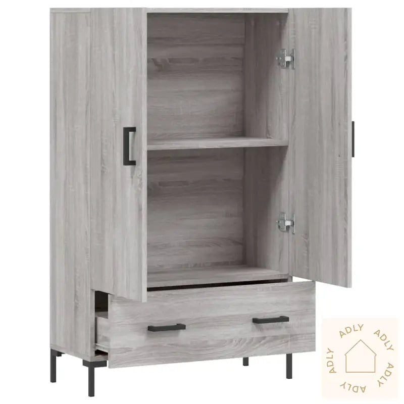 Highboard Grå Sonoma 69,5X31X115 Cm Konstruert Tre