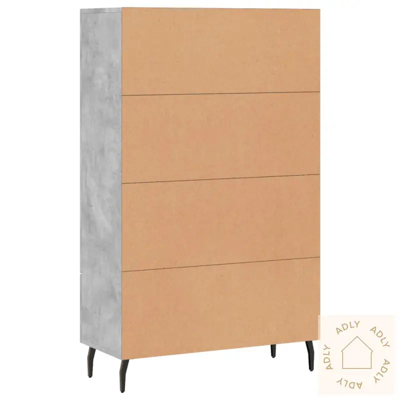 Highboard Betonggrå 69,5X31X115 Cm Konstruert Tre