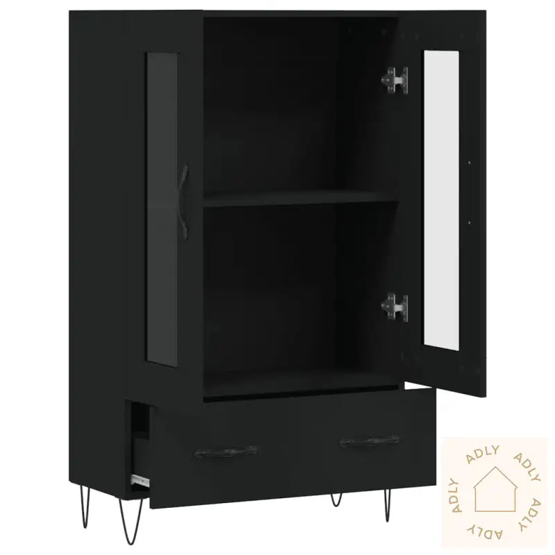 Highboard Svart 69,5X31X115 Cm Konstruert Tre