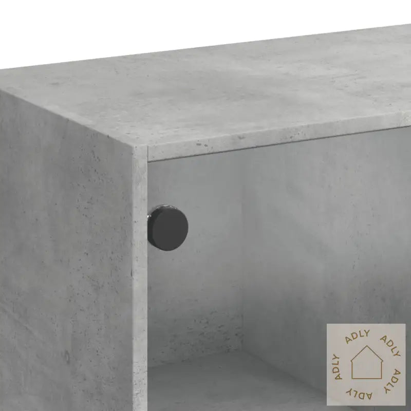 Highboard Med Dører Betonggrå 68X37X109 Cm Konstruert Tre