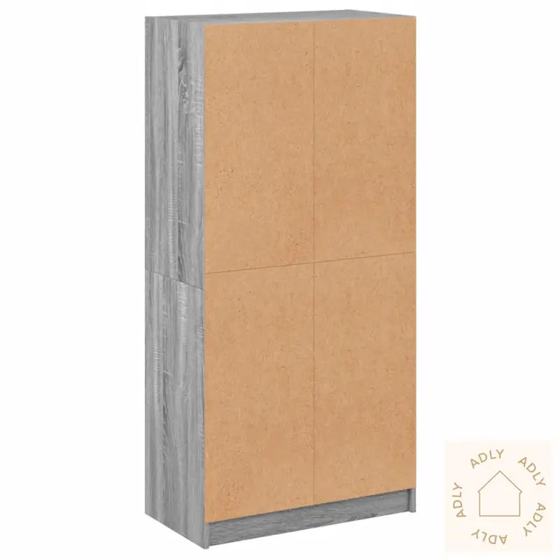 Highboard Med Dører Grå Sonoma 68X37X142 Cm Konstruert Tre