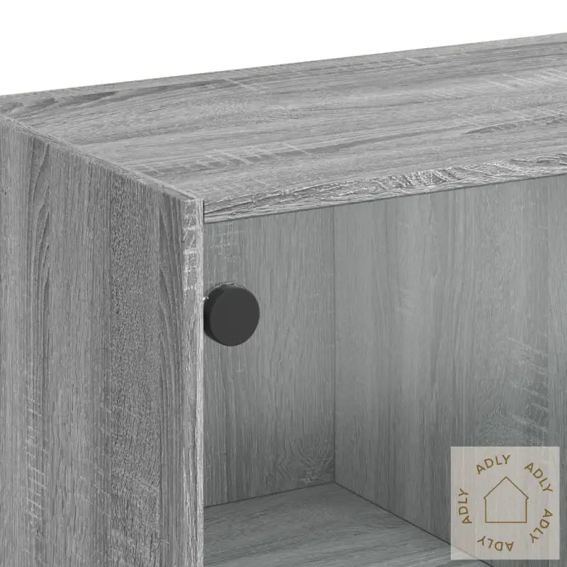 Highboard Med Dører Grå Sonoma 68X37X142 Cm Konstruert Tre