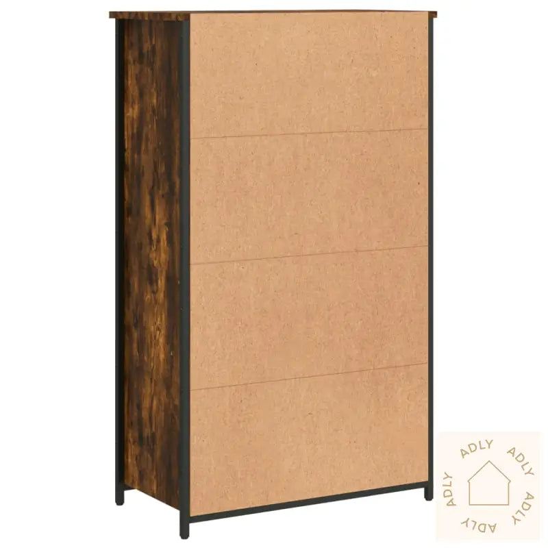 Highboard Røkt Eik 62X32X103,5 Cm Konstruert Tre
