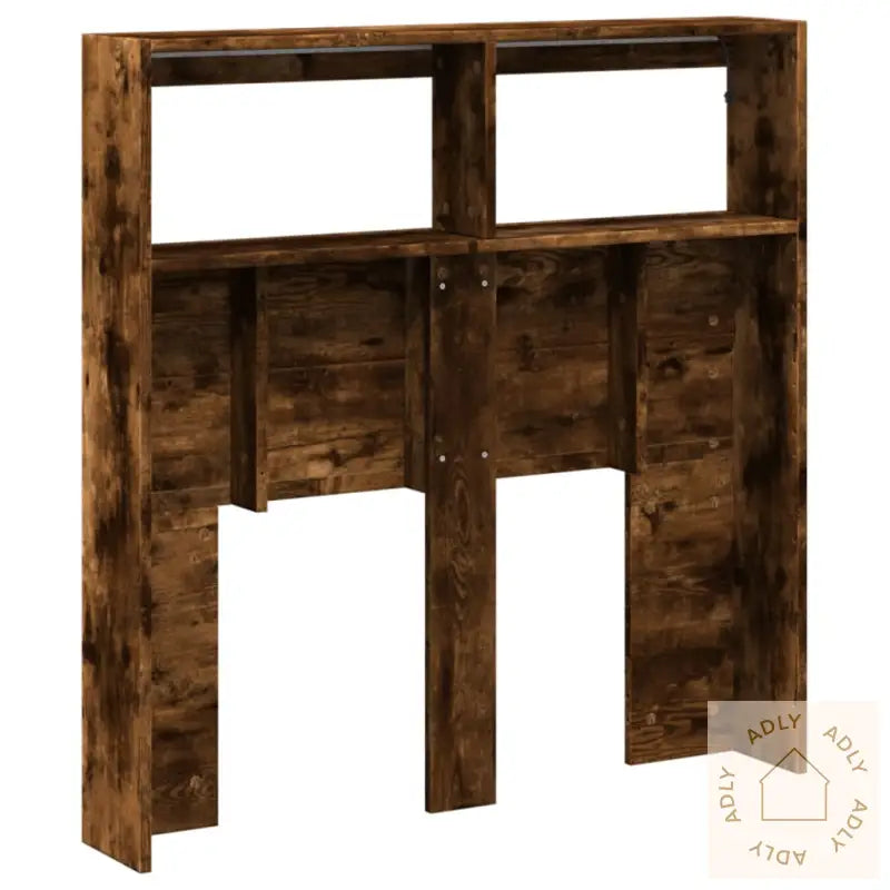 Hodegavl Skap Med Led Røkt Eik 100X17X102 Cm