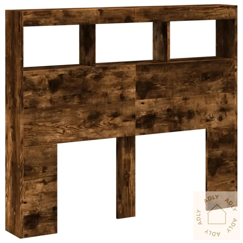 Hodegavl Skap Med Led Røkt Eik 120X17X102 Cm