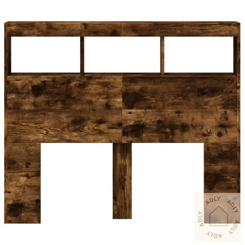 Hodegavl Skap Med Led Røkt Eik 120X17X102 Cm