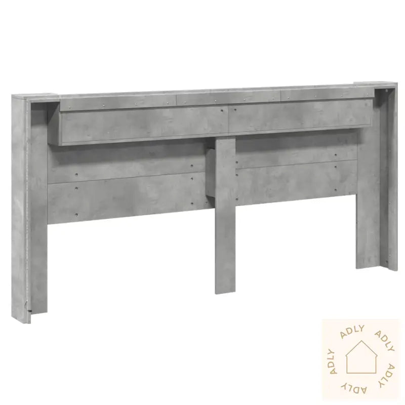 Hodegavl Skap Med Led Betonggrå 220X16,5X103,5 Cm
