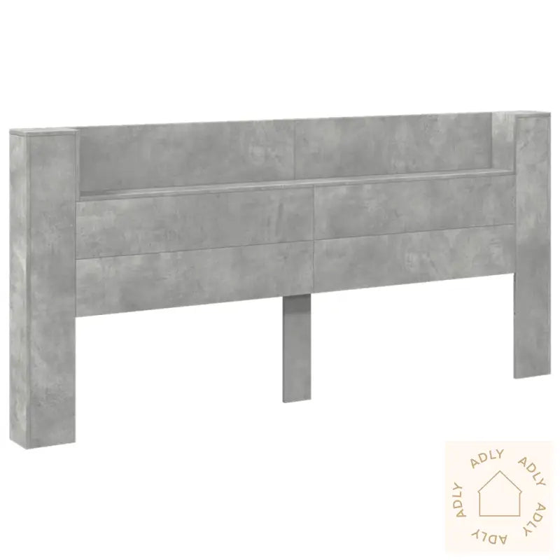 Hodegavl Skap Med Led Betonggrå 220X16,5X103,5 Cm