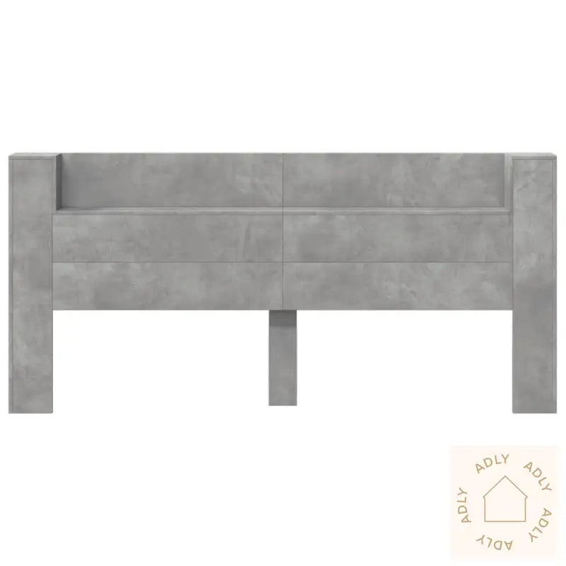 Hodegavl Skap Med Led Betonggrå 220X16,5X103,5 Cm