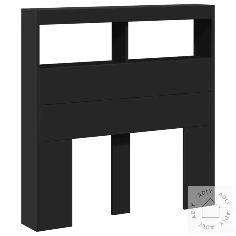 Hodegavl Skap Med Led Svart 100X17X102 Cm