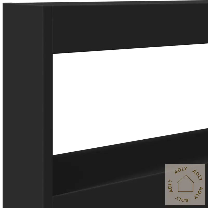 Hodegavl Skap Med Led Svart 100X17X102 Cm