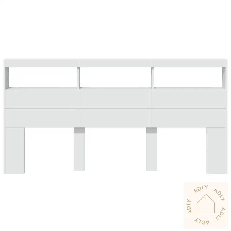 Hodegavl Skap Med Led Hvit 200X17X102 Cm