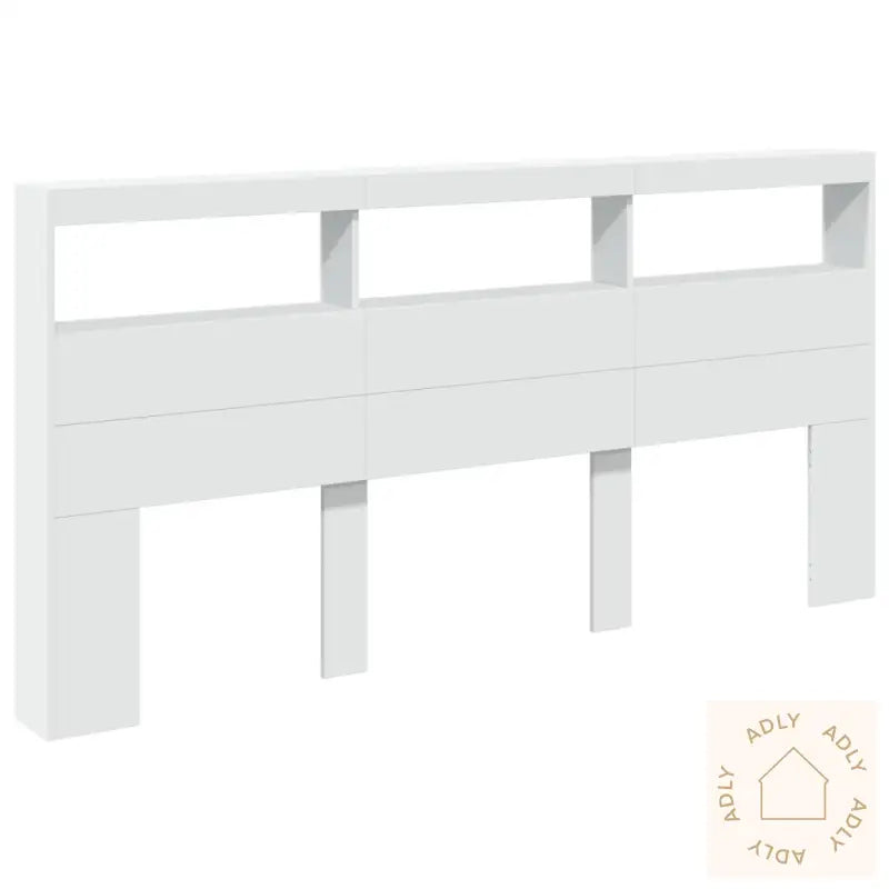 Hodegavl Skap Med Led Hvit 200X17X102 Cm