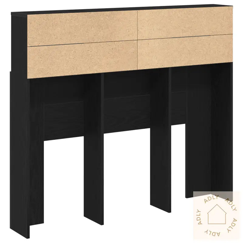 Hodegavlskap Svart Eik 120X19X103,5 Cm Konstruert Tre