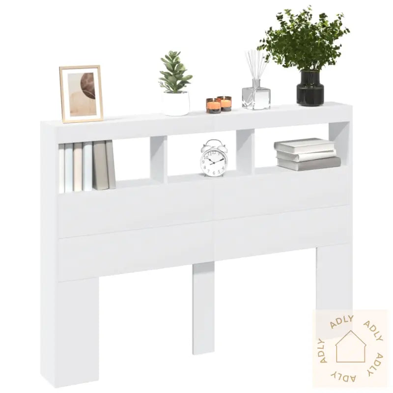 Hodegavl Skap Med Led Hvit 140X17X102 Cm