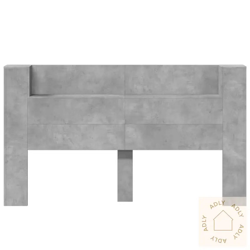 Hodegavl Skap Med Led Betonggrå 180X16,5X103,5 Cm