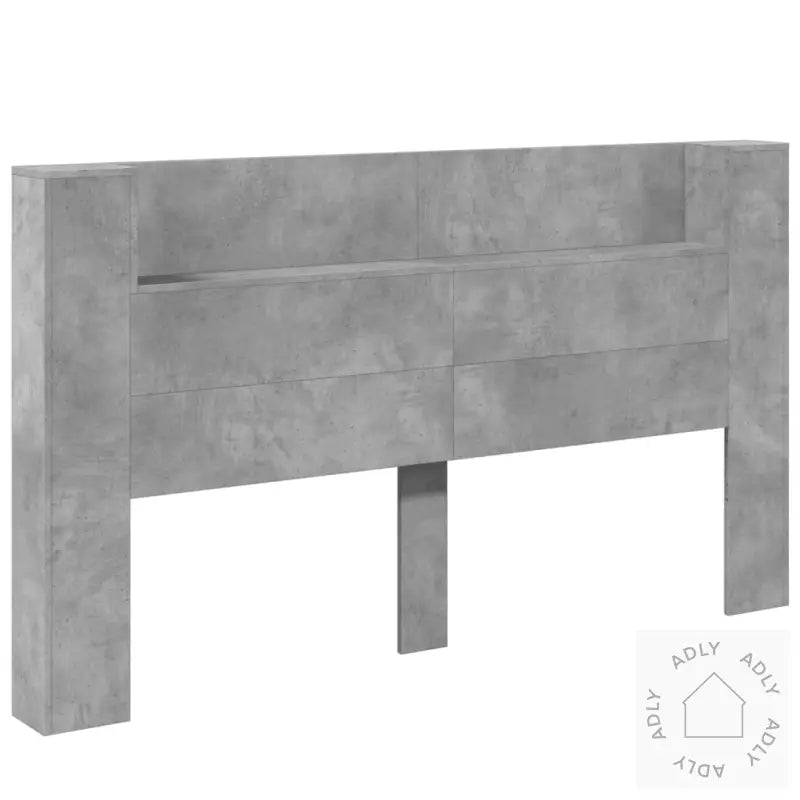 Hodegavl Skap Med Led Betonggrå 180X16,5X103,5 Cm