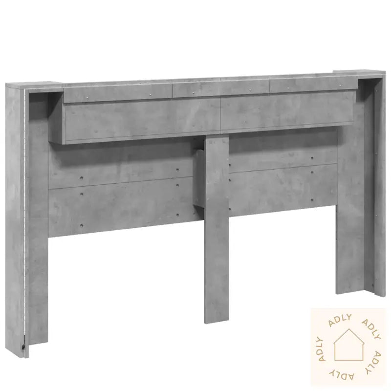 Hodegavl Skap Med Led Betonggrå 180X16,5X103,5 Cm
