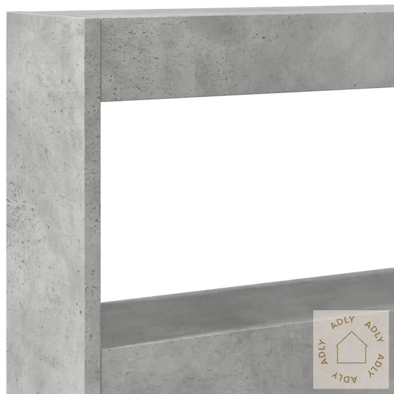 Hodegavl Skap Med Led Betonggrå 160X17X102 Cm